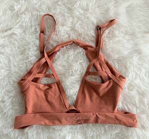 Tavik Jessi Cutout Triangle Bikini Top, Terra Cotta, Size M